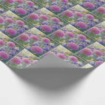 Jardin d'été d'Allium et d'Iris