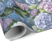 Papier Cadeau Jardin d'été Hydrangea (Coin rond)
