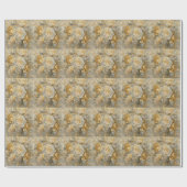 Papier Cadeau Jardin d'Ivoire Doré (Plat)