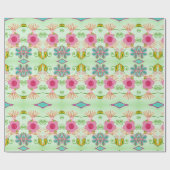 Papier Cadeau Jardin Éclectique Enchantant : Beauté Florale Dive (Plat)