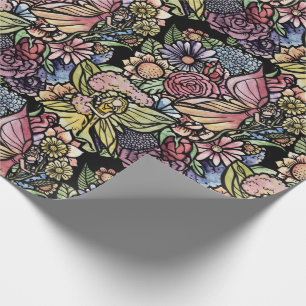 Papier Cadeau Jardin Fairy Jardin Flower Jardins Fées