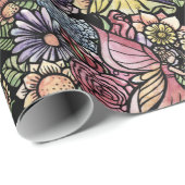 Papier Cadeau Jardin Fairy Jardin Flower Jardins Fées (Coin rond)