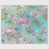 Papier Cadeau Jardin fleur sauvage SUR LE JOURNAL ARTY (Plat)