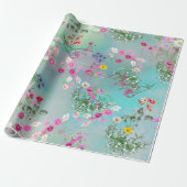 Papier Cadeau Jardin fleur sauvage SUR LE JOURNAL ARTY (Déroulé)