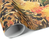 Papier Cadeau Jardin fleuri avec sentier par Vincent van Gogh. (Coin rond)