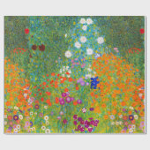 Papier Cadeau Jardin fleuri Gustav Klimt Bauerngarten Art (Plat)