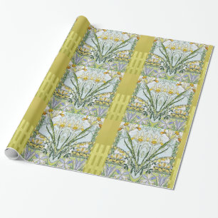 Papier Cadeau Jardin fleuri Vintage Nouveau