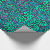 Papier Cadeau Jardin Fleurs magiques Bohème Arabesque Mint Green (Coin)