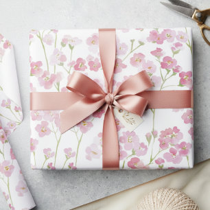Papier Cadeau Jardin floral botanique de fleurs sauvages Cottage