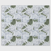 Papier Cadeau Jardin Floral d'Hydrangea Bleue (Plat)