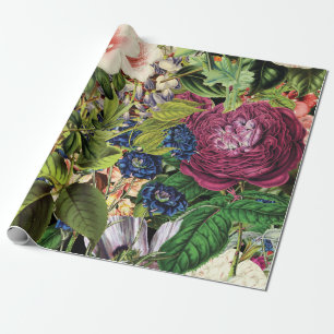 Papier Cadeau Jardin Floral luxuriant Imprimantes botaniques Vin