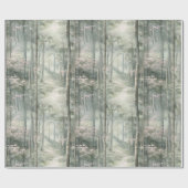 Papier Cadeau Jardin floral rose enchanté Anniversaire (Plat)