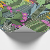 Papier Cadeau Jardin graphique simple de cactus (Coin)
