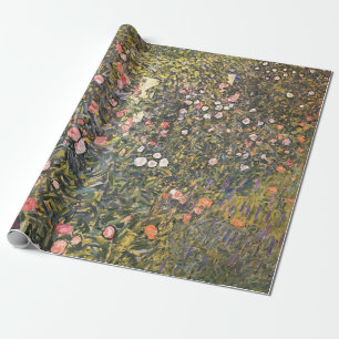 Papier Cadeau Jardin Italien Par Gustav Klimt