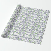 Papier Cadeau Jardin Mariage mignon Hydrangea (Déroulé)