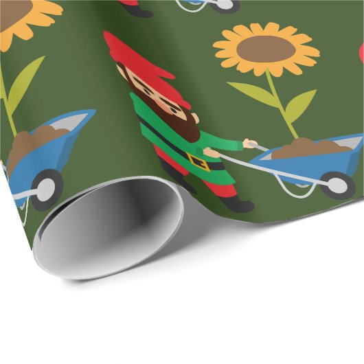 Papier Cadeau Jardin mignon devient amusant (Coin rond)