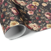 Papier Cadeau Jardin Nocturne (Coin rond)