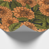 Papier Cadeau Jardin Orange Dahlia (Coin)