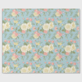 Papier Cadeau Jardin Peony motif floral (Plat)