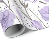Papier Cadeau Jardin pourpre (Coin rond)