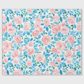 Papier Cadeau Jardin rose 2 (Plat)