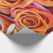 Papier Cadeau Jardin Rose Abstrait Élégant Floral (Coin)