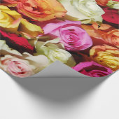 Papier Cadeau Jardin Rose Abstrait Élégant Floral (Coin)