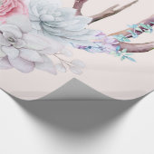 Papier Cadeau Jardin rose de Succulent de fleurs d'andouillers (Coin)