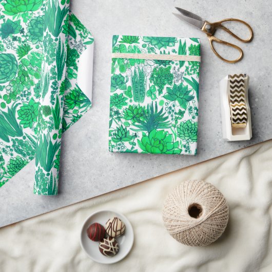 Papier Cadeau Jardin succulent (Artisanat)