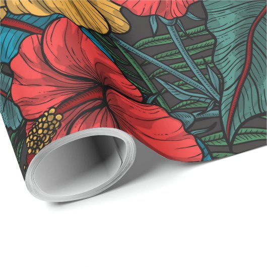 Papier Cadeau Jardin toucan (Coin rond)