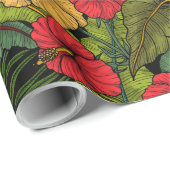 Papier Cadeau Jardin tropical (Coin rond)