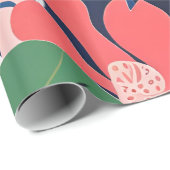 Papier Cadeau Jardin tropical Expressionnisme moderne Oeuvre d'a (Coin rond)