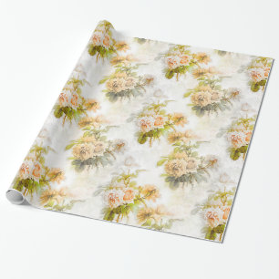 Papier Cadeau Jardin Vintage Abstrait Jardin Floral élégant