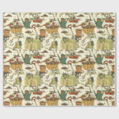Papier Cadeau Jardinier Vintage (Plat)
