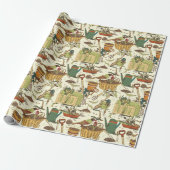 Papier Cadeau Jardinier Vintage (Déroulé)