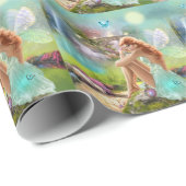 Papier Cadeau Jardins de fées enchantés (Coin rond)