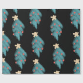 Papier Cadeau Jardins de Noël Doodles (Plat)