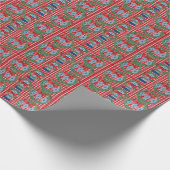 Papier Cadeau Jars de gingembre rouge vert 2023 En vichy (Coin)