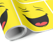 PAPIER CADEAU JAUNE (Coin rond)