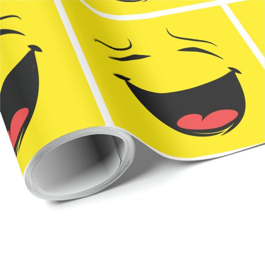 PAPIER CADEAU JAUNE (Coin rond)