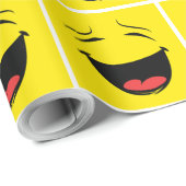 PAPIER CADEAU JAUNE (Coin rond)