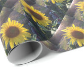 Papier Cadeau Jaune à la tombée de soleil ECHO IMPRIMER (Coin rond)
