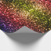 Papier Cadeau Jaune arc-en-ciel rouge violet parties scintillant (Coin)
