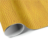 Papier Cadeau Jaune : Arrière - plan de surface textile. (Coin rond)