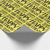 Papier Cadeau Jaune Art déco (Coin)