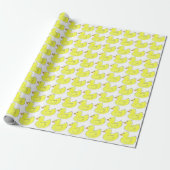 Papier Cadeau Jaune Baignoire de canard en caoutchouc Jouet Duck (Déroulé)