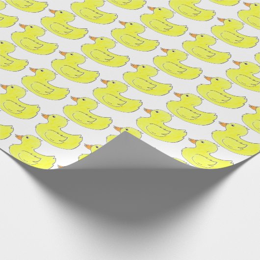 Papier Cadeau Jaune Baignoire de canard en caoutchouc Jouet Duck (Coin)