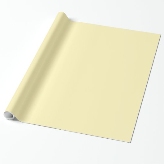 Papier Cadeau Jaune Beurre Couleur Uni (Déroulé)