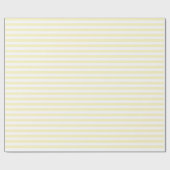 Papier Cadeau Jaune Beurre et Rayures Blanches (Plat)
