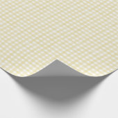 Papier Cadeau Jaune Beurre Gingham Classique (Coin)